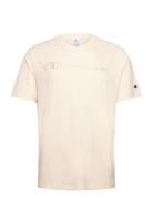 Ss Tee Tops T-shirts Short-sleeved Cream Champion