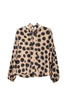 Long Sleeve Blouse, Pumm Tops Blouses Long-sleeved Beige Ivo Nikkolo