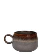 Hilde - Mug, Ceramic, Grey/Brown, Ø10X7,5 Cm, Set Of 4 Home Tableware ...