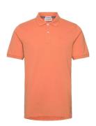 Polo Tee S/S Tops Polos Short-sleeved Orange Lindbergh