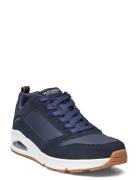 Mens Uno Stacre Matalavartiset Sneakerit Tennarit Navy Skechers
