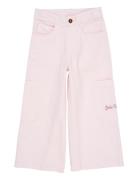 Striped Wide Pants W Pockets Bottoms Trousers Pink Copenhagen Colors