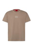 Laze T-Shirt Designers T-shirts Short-sleeved Beige HUGO