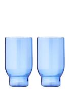 Water Glass, Tall Home Tableware Glass Drinking Glass Blue Studio Abou...