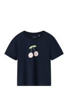 Nmfvilinse Ss Loose Top Tops T-shirts Short-sleeved Navy Name It