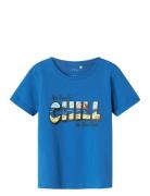 Nmmvux Ss Top Tops T-shirts Short-sleeved Blue Name It