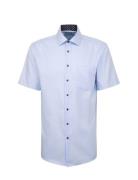 Business Kent Patch12 1/2 Tops T-shirts Short-sleeved Blue Seidenstick...