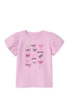 Nmffilly Ss Top Tops T-shirts Short-sleeved Pink Name It