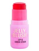 Revolution Jelly Blush Stick Lip And Cheek Stain Strawberry Pink Poski...