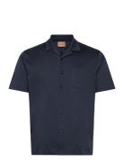 Mmgmarco Cuban Ss Shirt Tops Shirts Short-sleeved Navy Mos Mosh Galler...