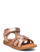 Bisgaard Felicia Shoes Summer Shoes Sandals Gold Bisgaard