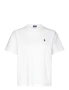 Relaxed Fit Cotton Jersey Tee Tops T-shirts & Tops Short-sleeved White...