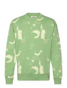 Relaxed-Fit Aop Sweatshirt Tops Sweat-shirts & Hoodies Sweat-shirts Gr...