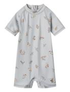 Swimsuit S/S Cas Uimapuku Uima-asut Grey Wheat