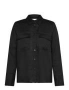 Cassidy Linen Shirt Tops Shirts Long-sleeved Black Twist & Tango