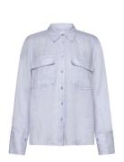 Cassidy Linen Shirt Tops Shirts Long-sleeved Blue Twist & Tango