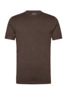 Eco Vero S/S O-Neck Tee Tops T-shirts Short-sleeved Brown Lindbergh