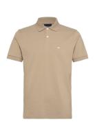 Polo S/Spolo S/S Tops Polos Short-sleeved Beige Lindbergh