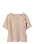 Nmfjola Ss Loose Knit Lil Tops T-shirts Short-sleeved Pink Lil'Atelier