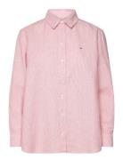 Tjw Rlx Linen Shirt Tops Shirts Long-sleeved Pink Tommy Jeans