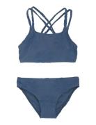 Bikini W. Structure Bikinit Blue Color Kids