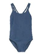 Swimsuit W. Stucture Uimapuku Uima-asut Navy Color Kids
