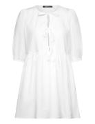 Front Tie Dress Lyhyt Mekko White Gina Tricot
