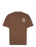 Michael Organic T-Shirt Tops T-shirts Short-sleeved Brown Clean Cut Co...