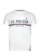 Anniv 1 Reg Uspa Uni Tee Tops T-shirts Short-sleeved White U.S. Polo A...