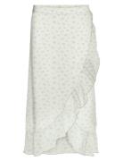 Vmsmilla H/W Wrap Skirt Wvn Ga Polvipituinen Hame White Vero Moda