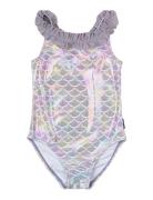 Swimsuit Recycled Aop Uimapuku Uima-asut Purple Mikk-line