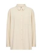 Sc-Cissie Tops Shirts Long-sleeved Cream Soyaconcept