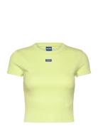 Baby Tee_B Tops T-shirts & Tops Short-sleeved Green HUGO BLUE