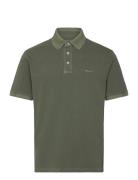 Sunfaded Ss Polo Tops Polos Short-sleeved Khaki Green GANT