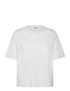 Perfect Boxy T-Shirt Tops T-shirts & Tops Short-sleeved Grey Weekday