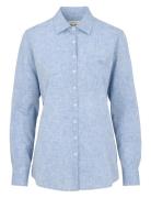 Elsa Pocket Shirt Tops Shirts Long-sleeved Blue Newhouse