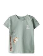 Nbmharrison Ss Top Box Tops T-shirts Short-sleeved Blue Name It