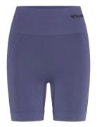 Hmltif Seamless Shorts Sport Shorts Sport Shorts Blue Hummel