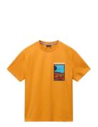 S-Valdor Ss Tops T-shirts Short-sleeved Orange Napapijri