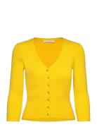 Stacie Knit Tops Knitwear Cardigans Yellow Andiata