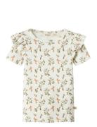 Nmflavo Evo Ss Slim Top Lil Tops T-shirts Short-sleeved Cream Lil'Atel...