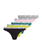 Thong 5 Pk Stringit Alusvaatteet Multi/patterned Calvin Klein