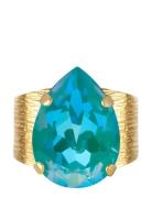 Classic Drop Ring Gold Sormus Korut Blue Caroline Svedbom