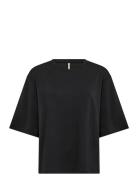 Sc-Banu Tops T-shirts & Tops Short-sleeved Black Soyaconcept