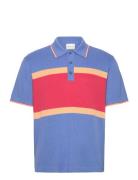 Color Blocked Ss Polo Tops Polos Short-sleeved Blue GANT