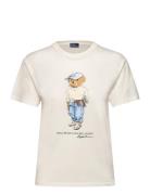 Polo Bear Cotton Jersey Tee Tops T-shirts & Tops Short-sleeved Cream P...