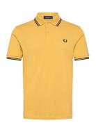 Twin Tipped Fp Shirt Tops Polos Short-sleeved Yellow Fred Perry