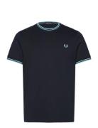 Twin Tipped T-Shirt Designers T-shirts Short-sleeved Black Fred Perry