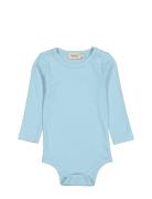 Plain Body Ls Bodies Long-sleeved Blue MarMar Copenhagen