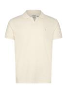 Custom Slim Fit Stretch Mesh Polo Shirt Tops Polos Short-sleeved Cream...